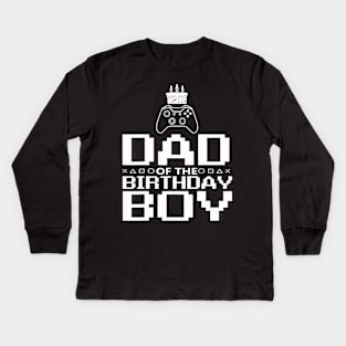 Unlocked Birthday Gamer Dad of The Birthday Boy Kids Long Sleeve T-Shirt